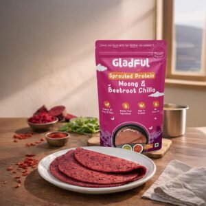 Gladful Sprouted Lentils & Millets Instant Beetroot Chilla Dosa Mix
